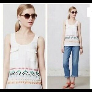 Anthropologie black tank with beautiful beading!